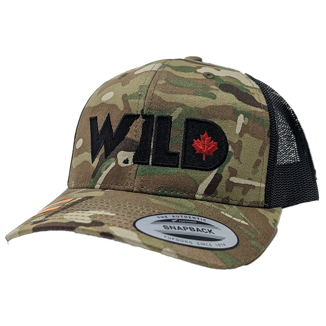Wild TV Camo Hat - Light Green Camo - Black Stitching