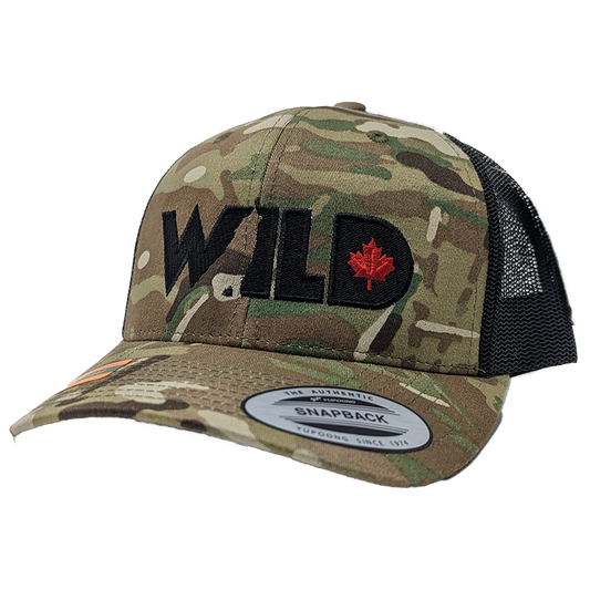 Wild TV Camo Hat - Light Green Camo - Black Stitching