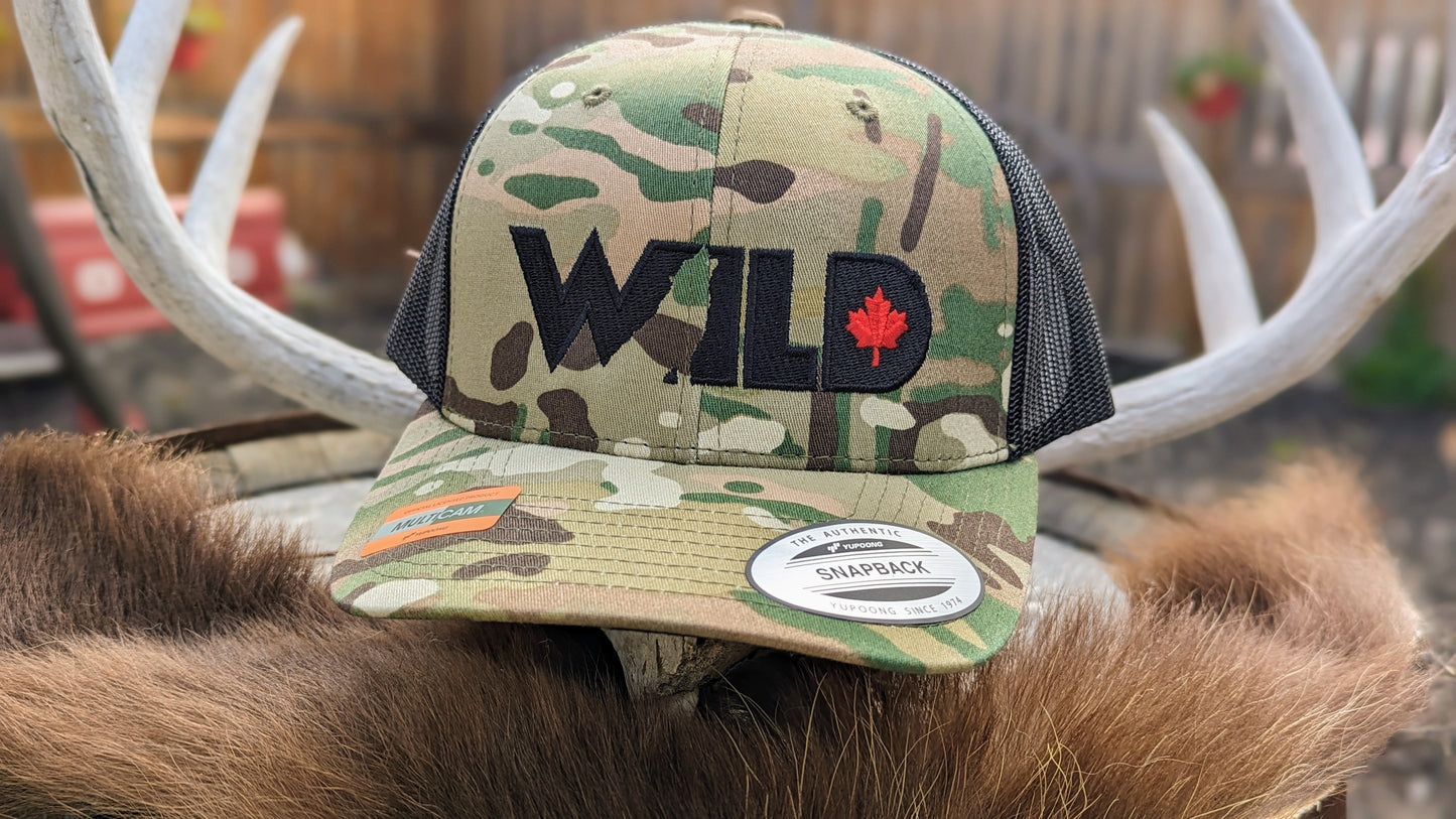 Wild TV Camo Hat - Light Green Camo - Black Stitching